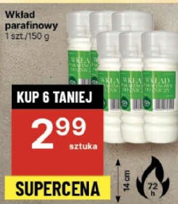 Wkład parafinowy promocja w Delikatesy Centrum