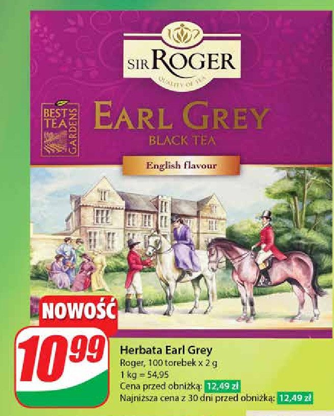 Herbata ekspresowa earl grey Sir roger promocja