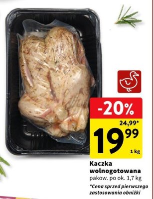 Kaczka wolnogotowana pakow. po ok. 1,7 kg promocja w Intermarche