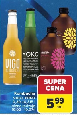 Kombucha VIGO, YOKO 0,30 - 0,38 l różne rodzaje promocja w Carrefour Market