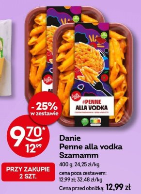Penne Danie Penne alla vodka Szamamm promocja w Żabka