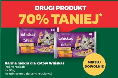 Karma mokra dla kotów Whiskas różne rodzaje promocja w Netto
