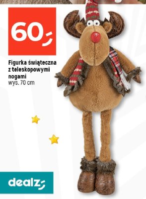 Figurka świąteczna z teleskopowymi nogami wys. 70 cm promocja w Dealz