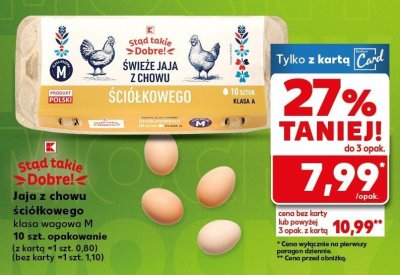 Jaja z chowu ściółkowego klasa wagowa M promocja w Kaufland
