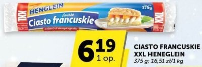 Ciasto francuskie XXL Henglein promocja w Groszek