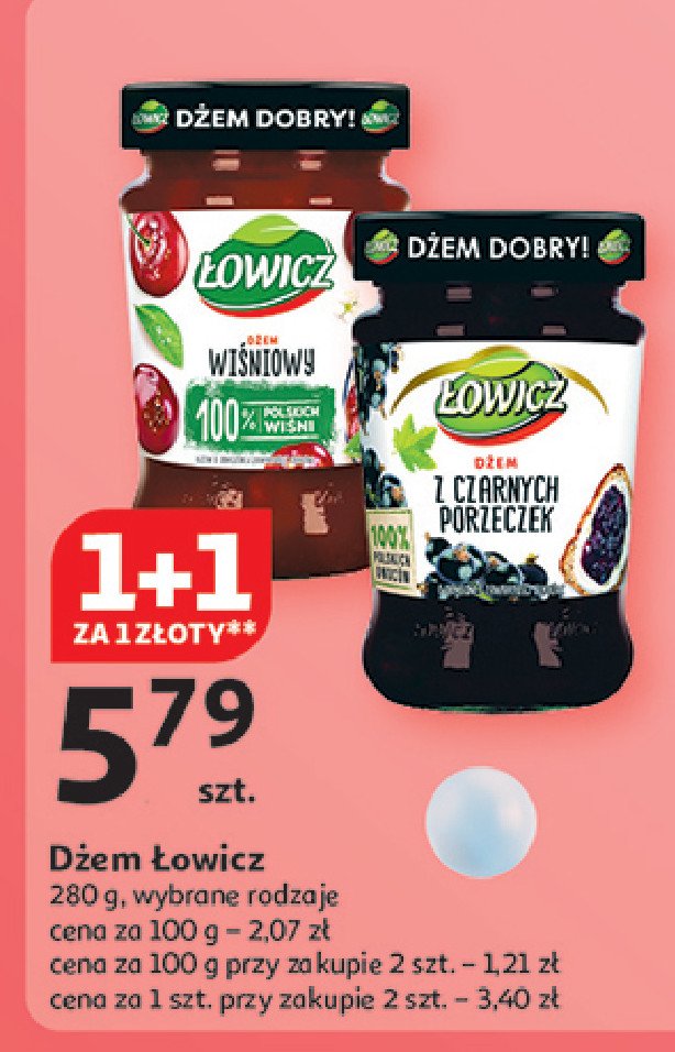 Dżem z czarnej porzeczki Łowicz promocja