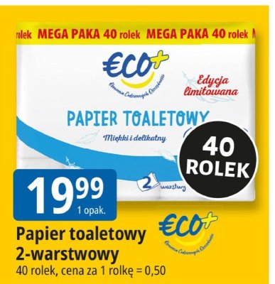 Papier toaletowy 2-warstwowy ECO+ promocja w Leclerc