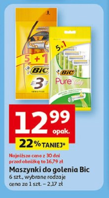 Maszynka do golenia aloe vera Bic 3 pure lady promocja