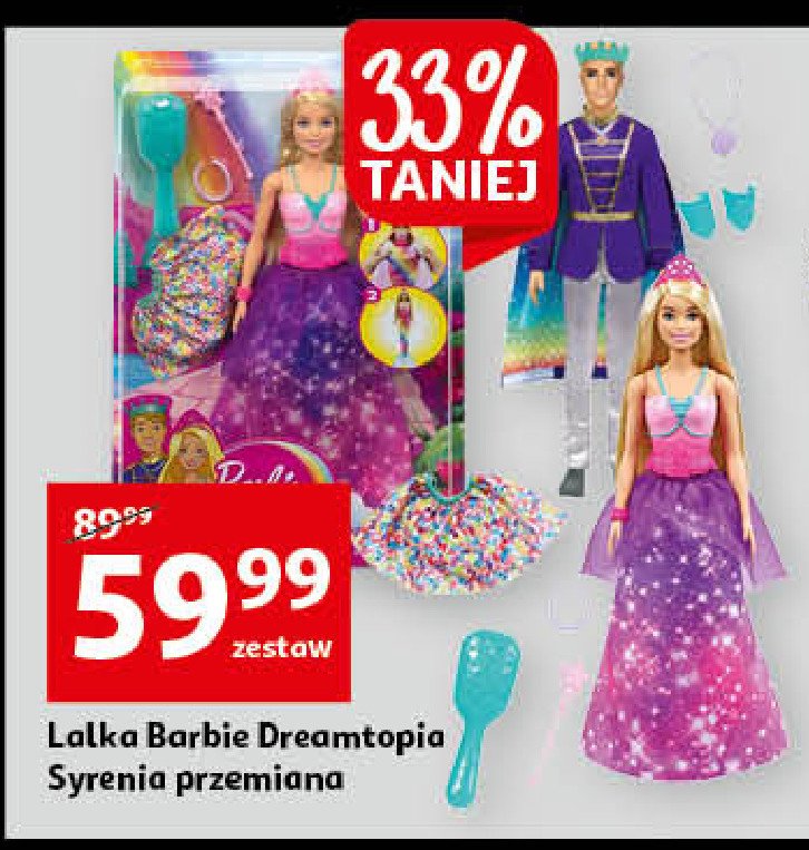 Lalka księżniczka syrenia przemiana Mattel promocja