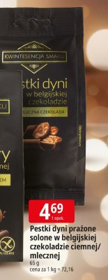 Pestki dyni prażone solone w belgijskiej czekoladzie ciemnej/mlecznej promocja w Leclerc