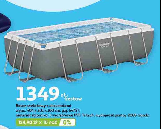 Basen stelażowy 404 x 201 x 100 cm Bestway promocja