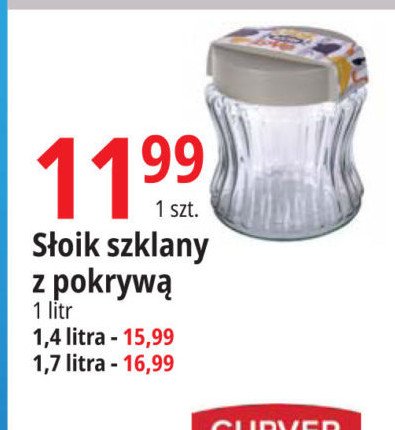 Słoik szklany z pokrywą 1.7 l promocja