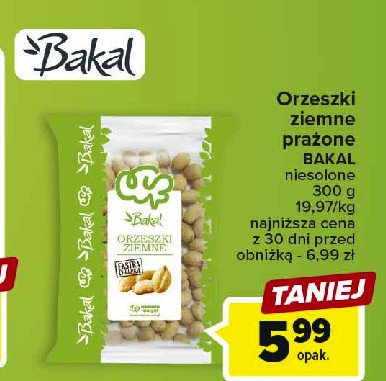 Orzeszki ziemne prażone niesolone Bakal promocja