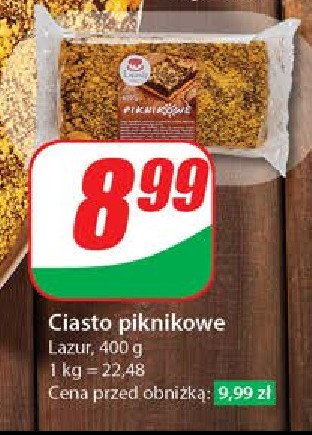 Ciasto piknikowe Lazur promocja w Dino