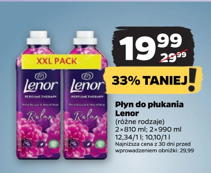 Płyn do płukania relax Lenor promocja