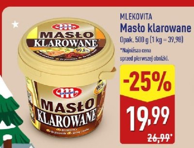 Masło klarowane Mlekovita promocja w Aldi