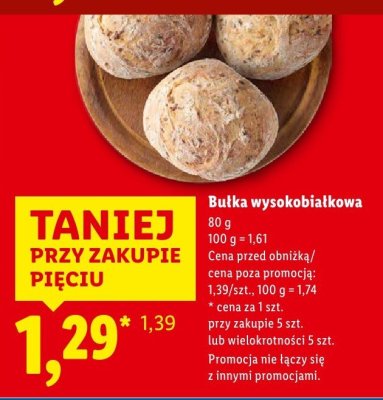 Bułka wysokobiałkowa z otrębami żytnimi promocja w Lidl