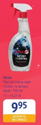 Płyn do mycia szyb i luster w sprayu VILLA promocja w Drogerie DM