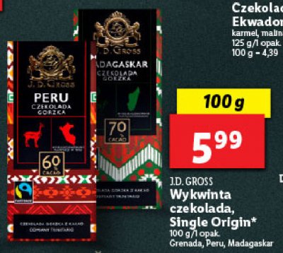 Czekolada gorzka madagaskar J.d.gross promocja