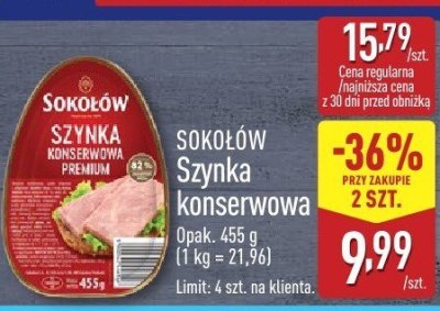 Szynka konserwowa Sokołów promocja w Aldi