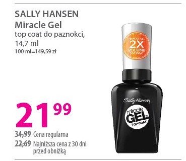 Top coat Sally hansen promocja w Hebe