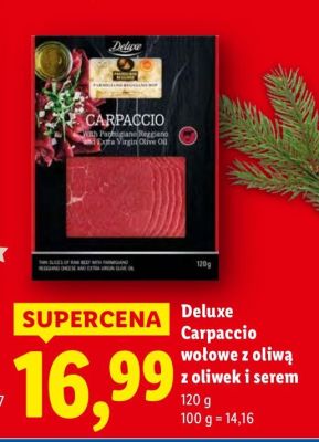 Carpaccio wołowe z oliwą z oliwek i serem  promocja w Lidl