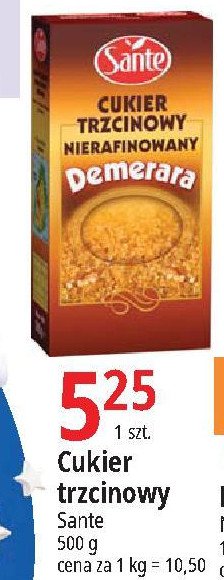 Cukier trzcinowy Sante demerara promocja w ABC