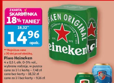Piwo Heineken promocja w Auchan