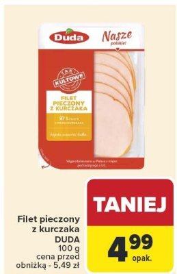 Filet pieczony z kurczaka DUDA promocja w Carrefour