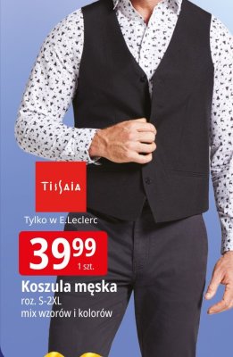 Koszula męska Tilfaia roz. S-2XL mix wzorów i kolorów promocja w Leclerc