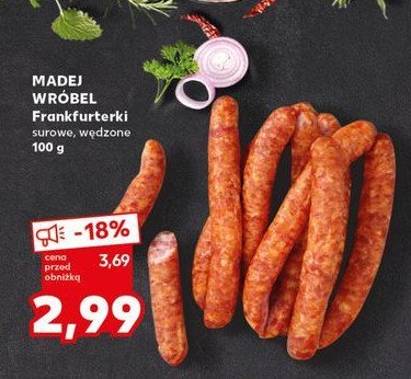 Frankfurterki surowe Madej & wróbel promocja