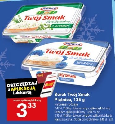 Serek Twój Smak Piątnica promocja w Twój Market