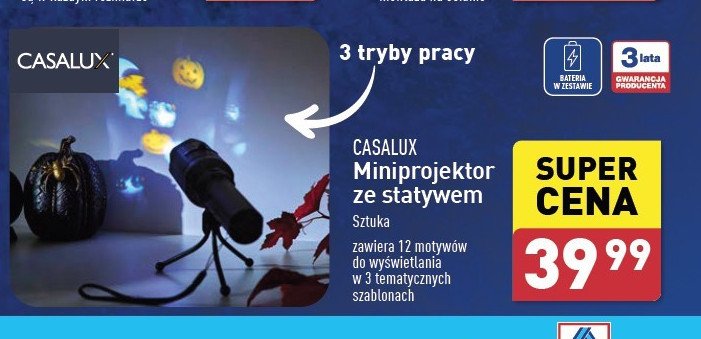 Miniprojektor ze statywem Casalux promocja