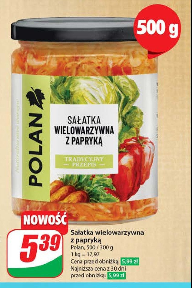 Sałatka wielowarzywna z papryką POLAN promocja w Dino