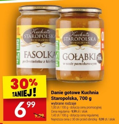 Danie gotowe Kuchnia Staropolska, 700 g - wybrane rodzaje promocja w Twój Market