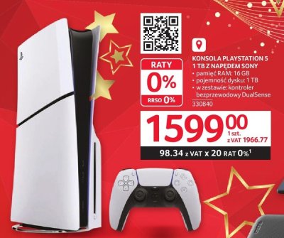 Konsola PlayStation 5 1TB z napędem Sony promocja w Selgros