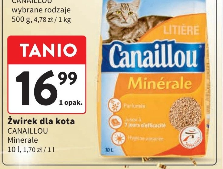 Żwirek minerale Canaillou promocja w Intermarche