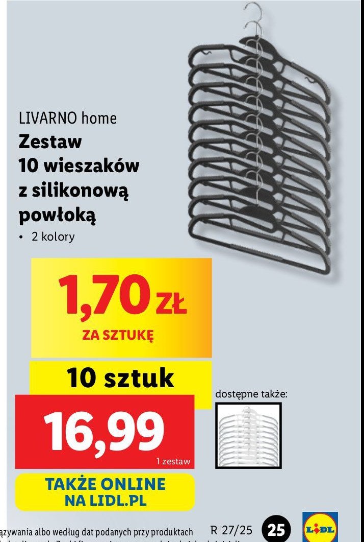 Wieszaki na ubrania promocja w Lidl