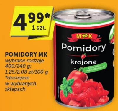 Pomidory MK krojone promocja w Euro Sklep