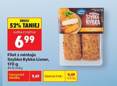Filet z mintaja Szybka Rybka Lisner, 170 g promocja w Biedronka