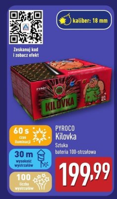 Fajerwerki Kilovka Sztuka bateria 100-strzałowa promocja w Aldi