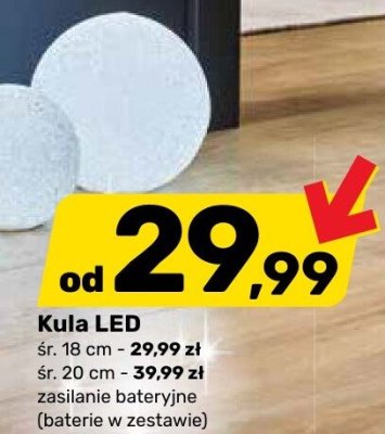 Kula LED 18 cm promocja w Bricomarche