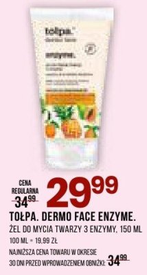 Żel do mycia twarzy TOLPA Dermo Face Enzyme z enzymami promocja w Drogerie Natura