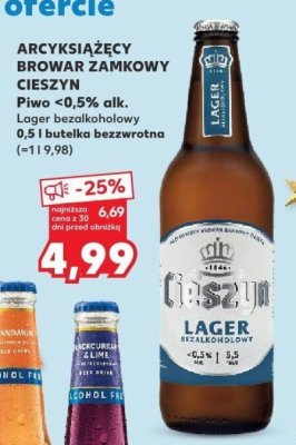 Piwo bezalkoholowe Lager  0,5 l  promocja w Kaufland