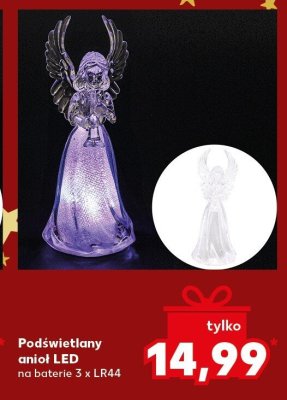 Anioł LED podświetlany na baterie promocja w Kaufland