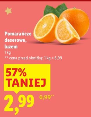 Pomarańcze deserowe, luzem promocja w Lidl