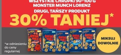 Wszystkie chrupki Monster Munch 90-100 g DRUGIE -30% promocja w Netto