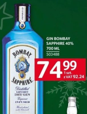 Gin Bombay Sapphire 40% 700 ml promocja w Selgros