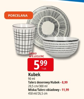 Kubek porcelana promocja w Leclerc
