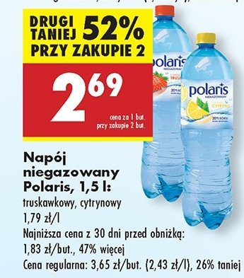 Woda truskawkowa Polaris promocja w Biedronka